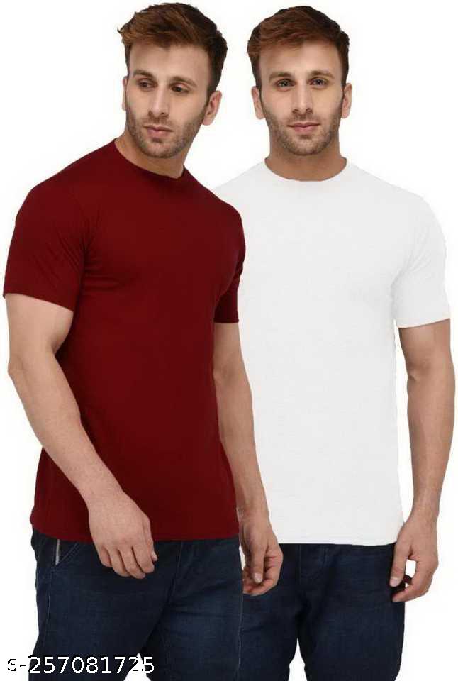 Classic Cotton Blend Men's T-Shirt — Combo 22