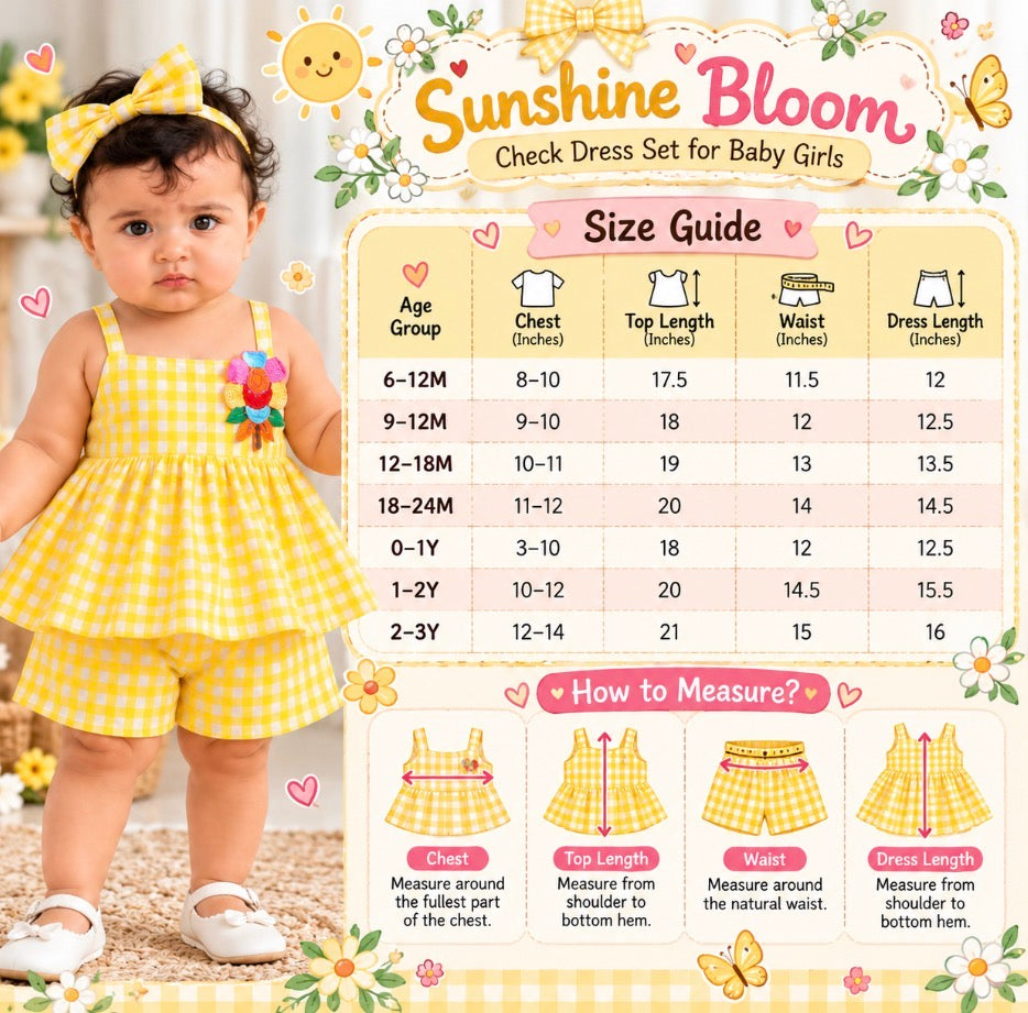 Mark Haydon Baby Girl Yellow & White Check Top and Shorts Set