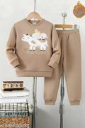 Kids Fleece Clothing Set — Beige