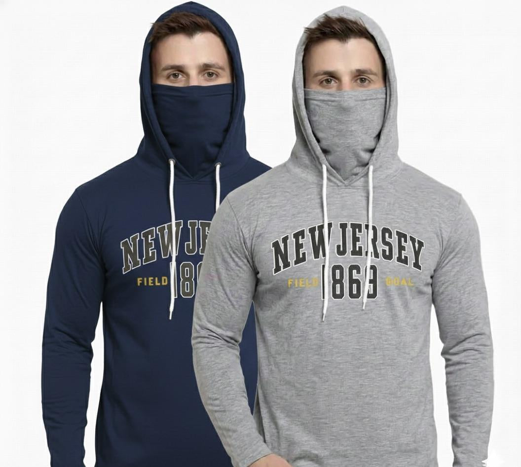 Men's Printed Mask Hoodie — Style 5157