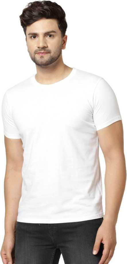 Men's Round Neck Half Sleeve T-Shirt — White