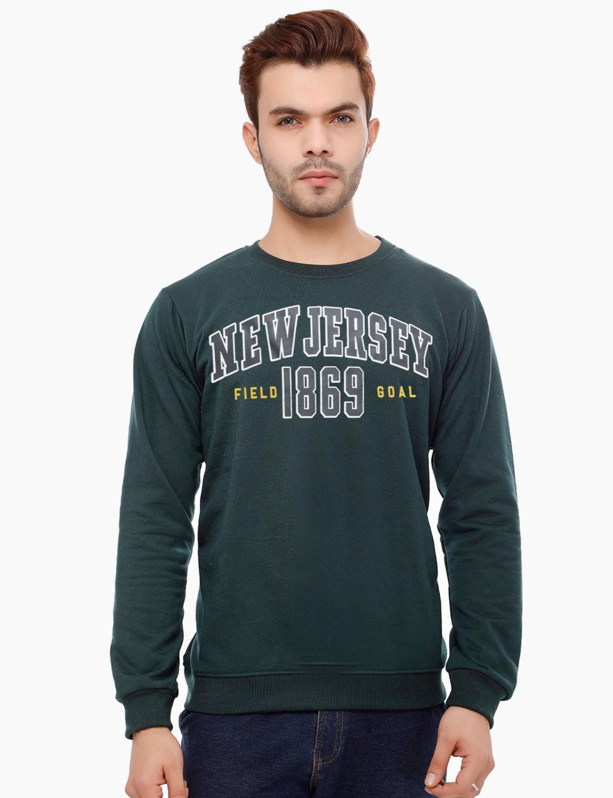 Mark Haydon Printed Men Sweatshirt — Green