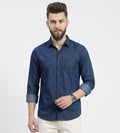 Men's Casual Denim Shirt — Dark Blue