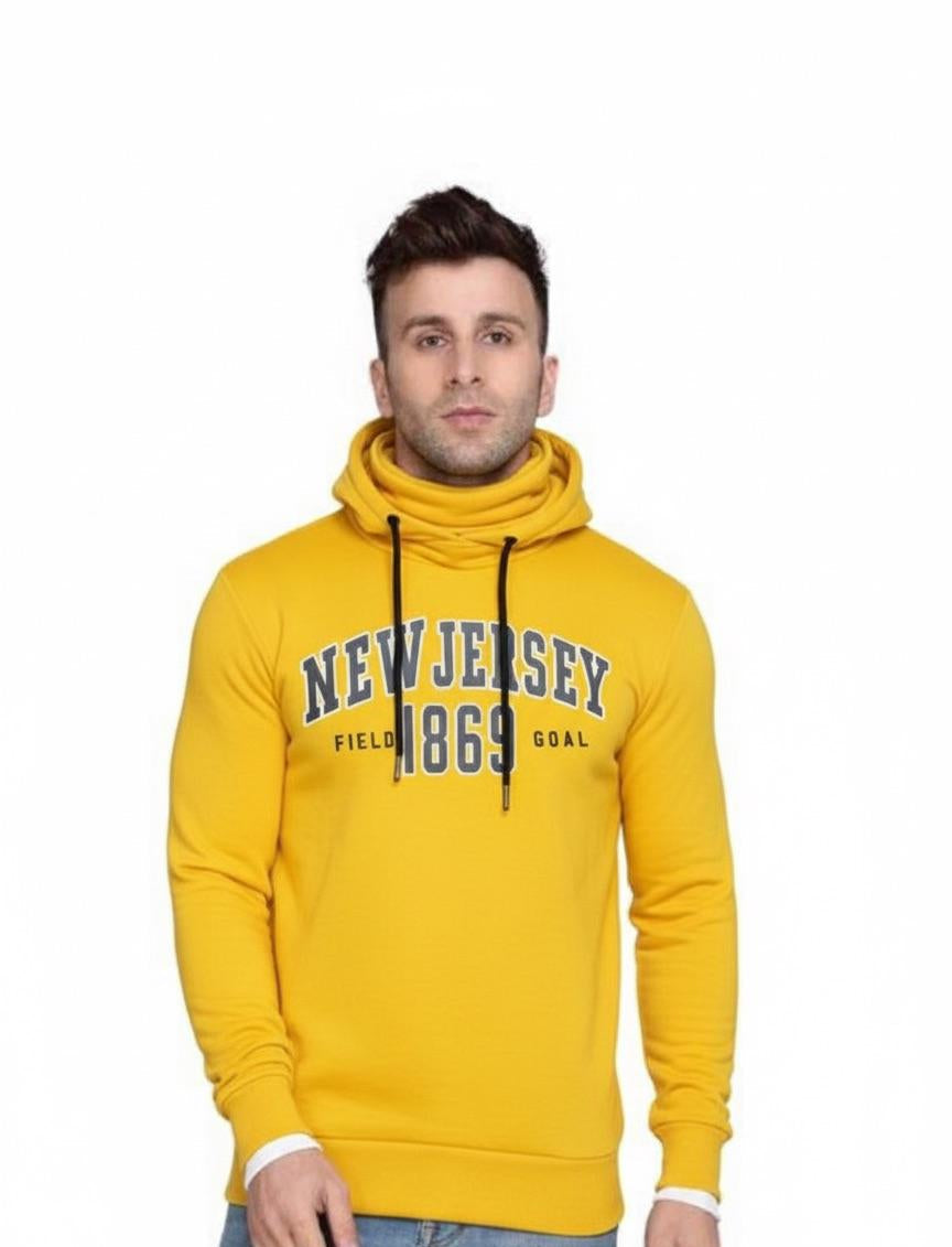 Balaclava Ninja Mask Hoodie for Men — Yellow