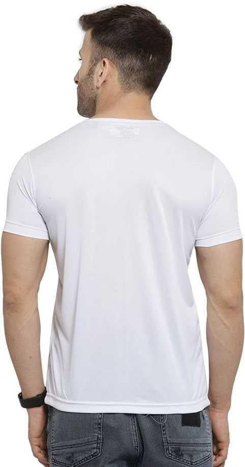 Men's Round Neck Half Sleeve T-Shirt — White — image 2