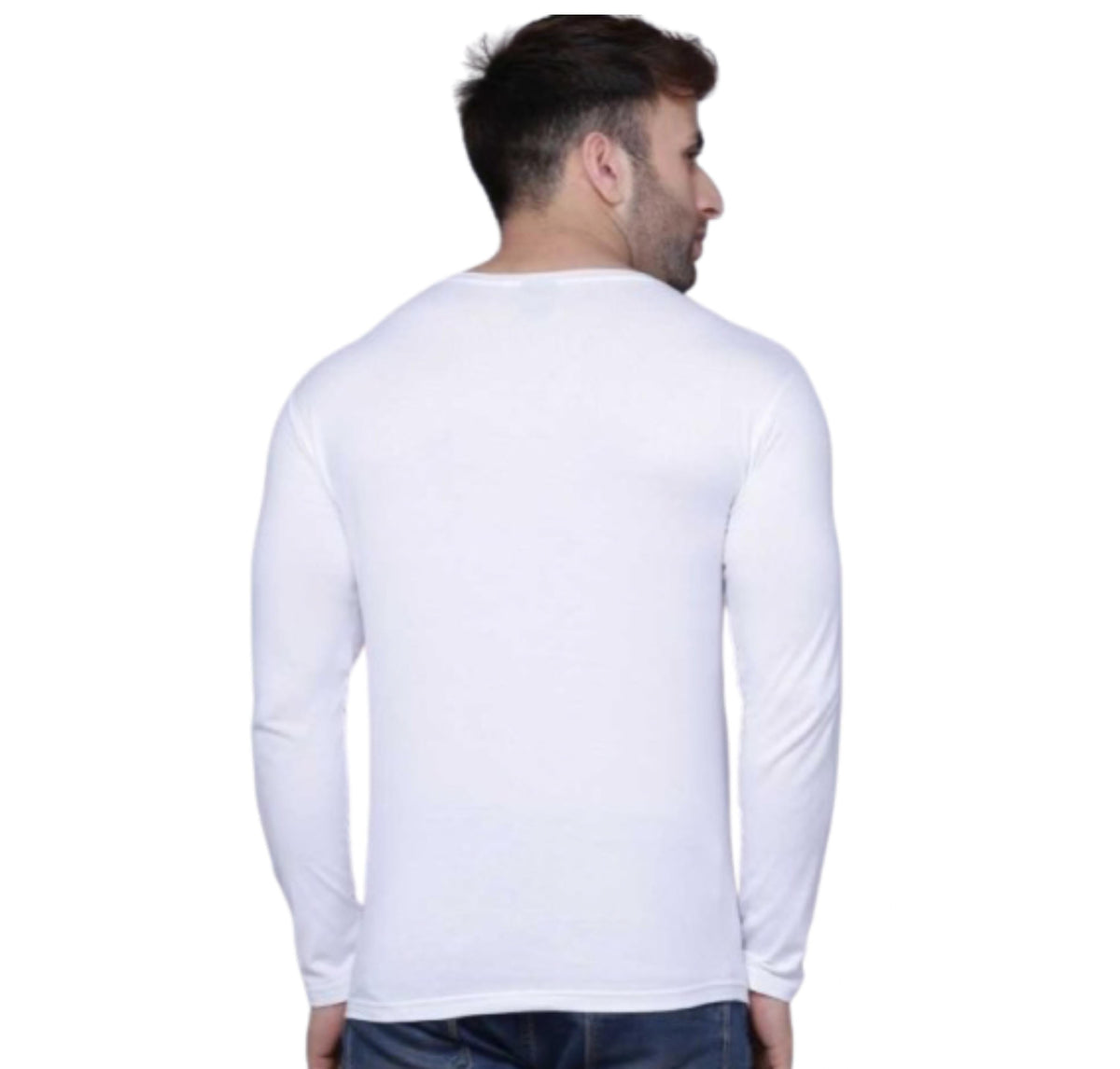 Men's Full Sleeve Cotton T-Shirt — Pack of 2, White & Black — image 2