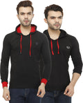 Mark Haydon Solid Men Hooded Neck T-Shirt Combo