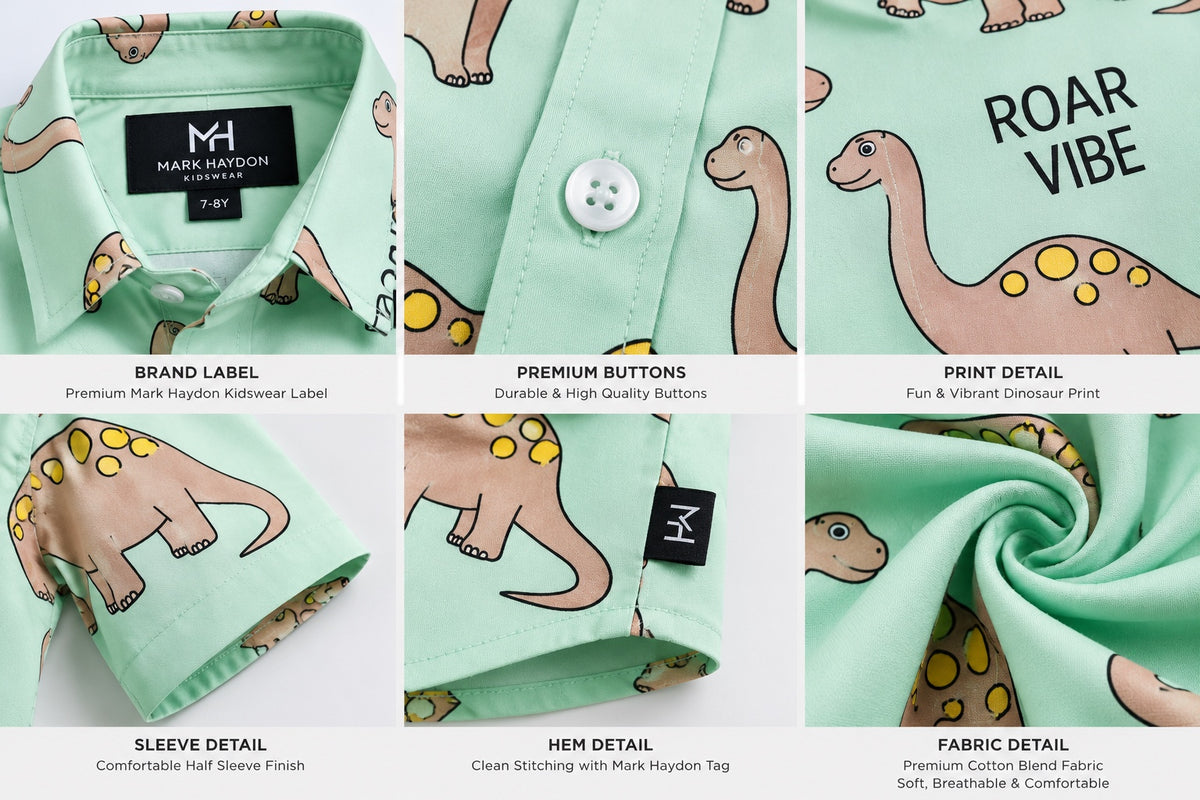 Mark Haydon kids dinosaur shirt product details