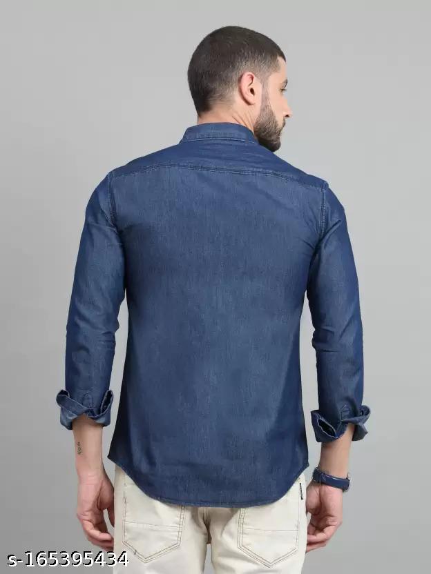 Men's Denim Shirts Dark Blue — image 2