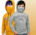 Kids T-Shirt with Built-in Mask — Yellow & Grey, Pack of 2
