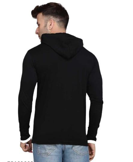 Men's Printed Mask Hoodie — Full Black — image 2