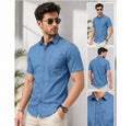 Men's Regular Fit Denim Shirt — Light Blue Wash