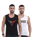 Men's Gym Sando Vest Combo — Pack of 2, Black & White