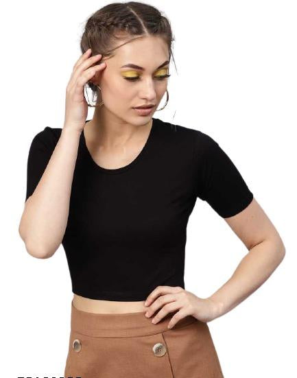 Women's Round Neck Crop Top