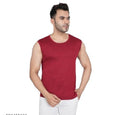 Men's Cotton Sando Vest — Maroon