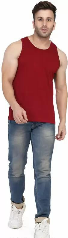 Stylish Men Vest — Maroon — image 3