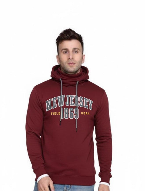 Balaclava Ninja Mask Hoodie for Men — Maroon